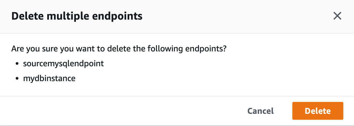 DMS endpoints
