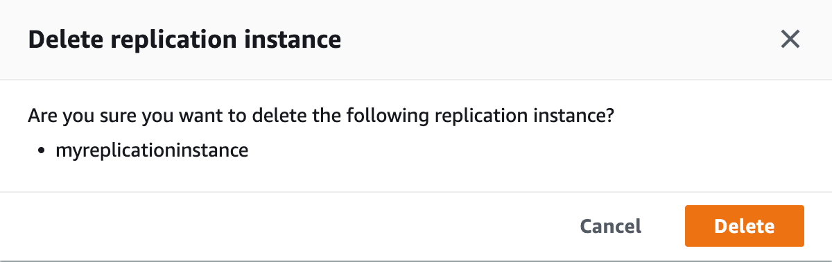 DMS replication instance