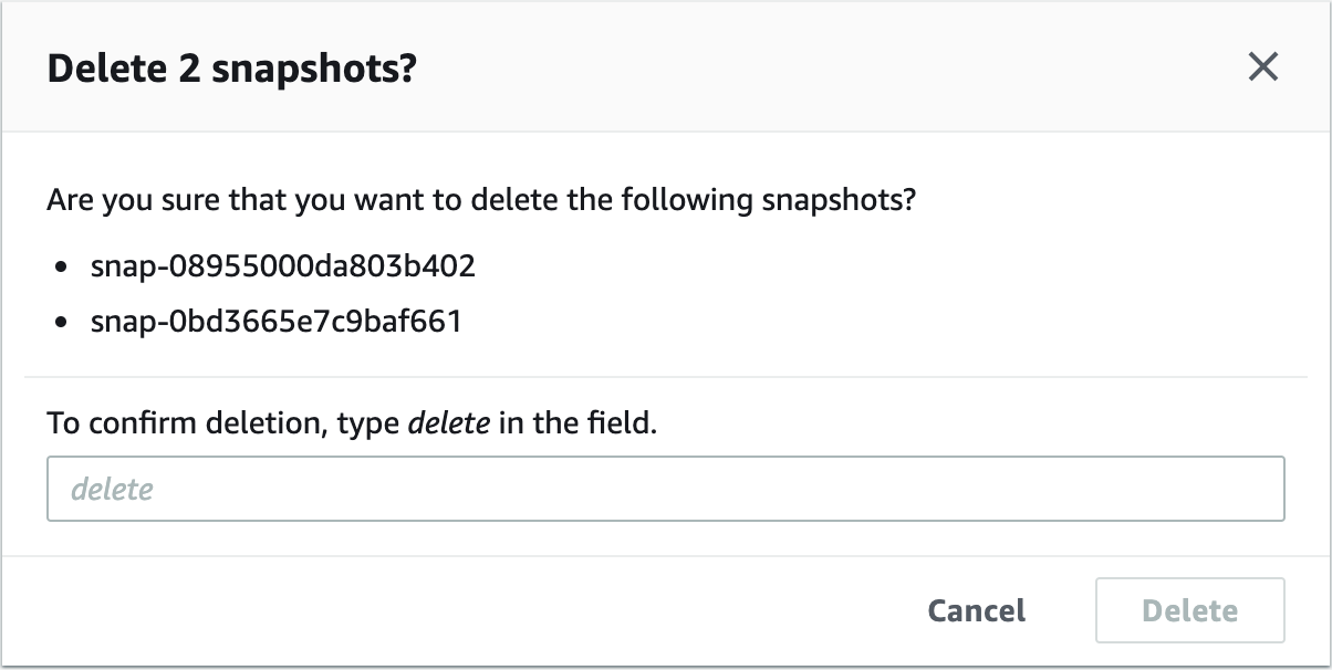 EC2 snapshots