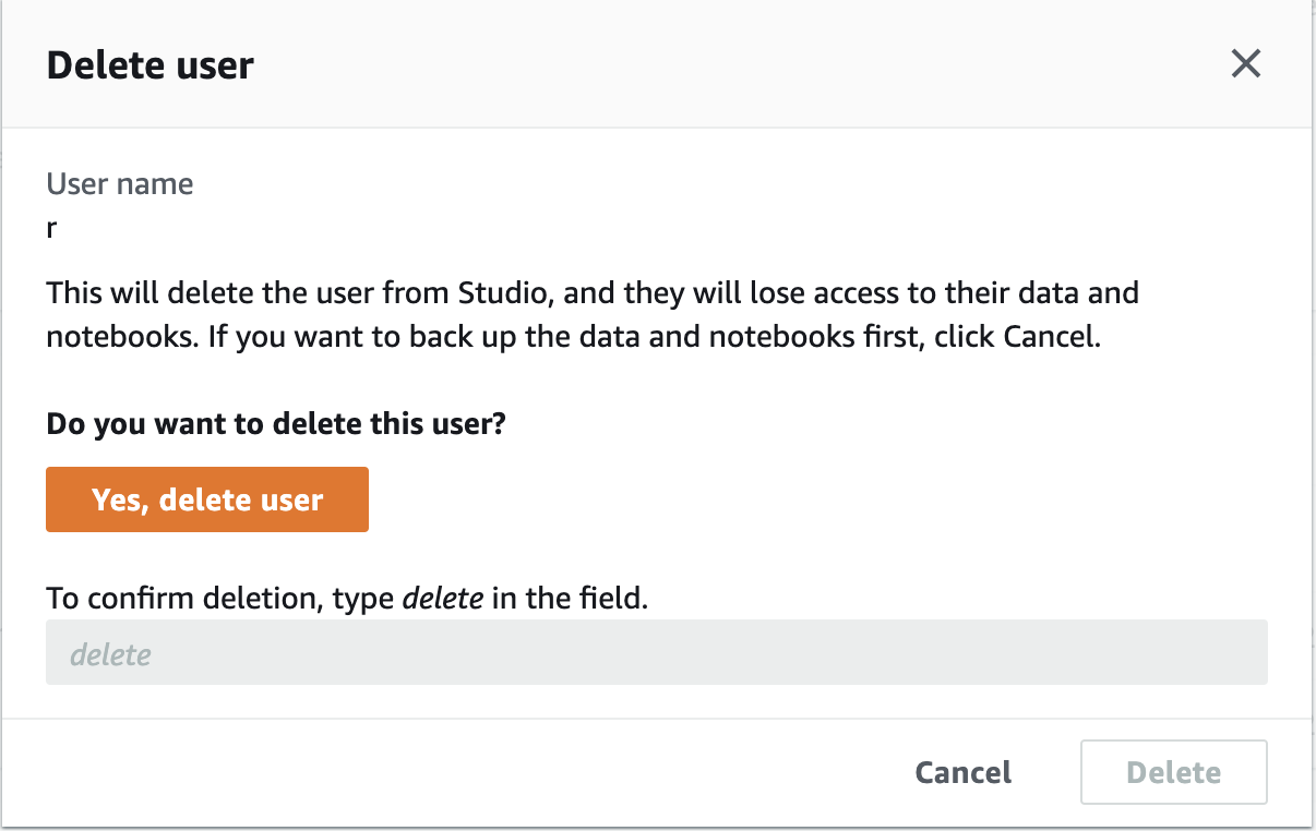 SageMaker Studio user